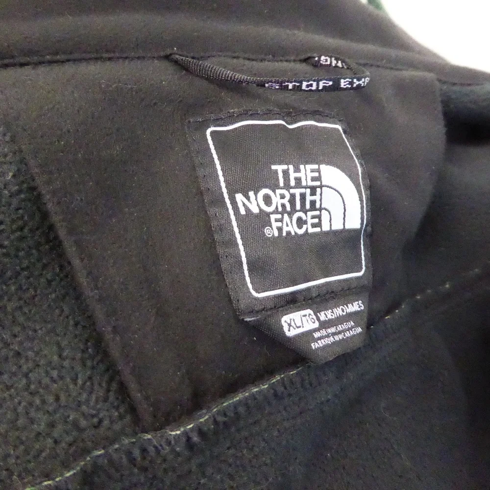 THE NORTH FACE GREEN BLACK ZIP WINDBREAKER soft shell JACKET XL